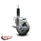Service Caster 3.5'' Gray Poly Swivel 1'' Expanding Stem Caster with Brake SCC-EX20S3514-PPUB-TLB-1 - alternate 3